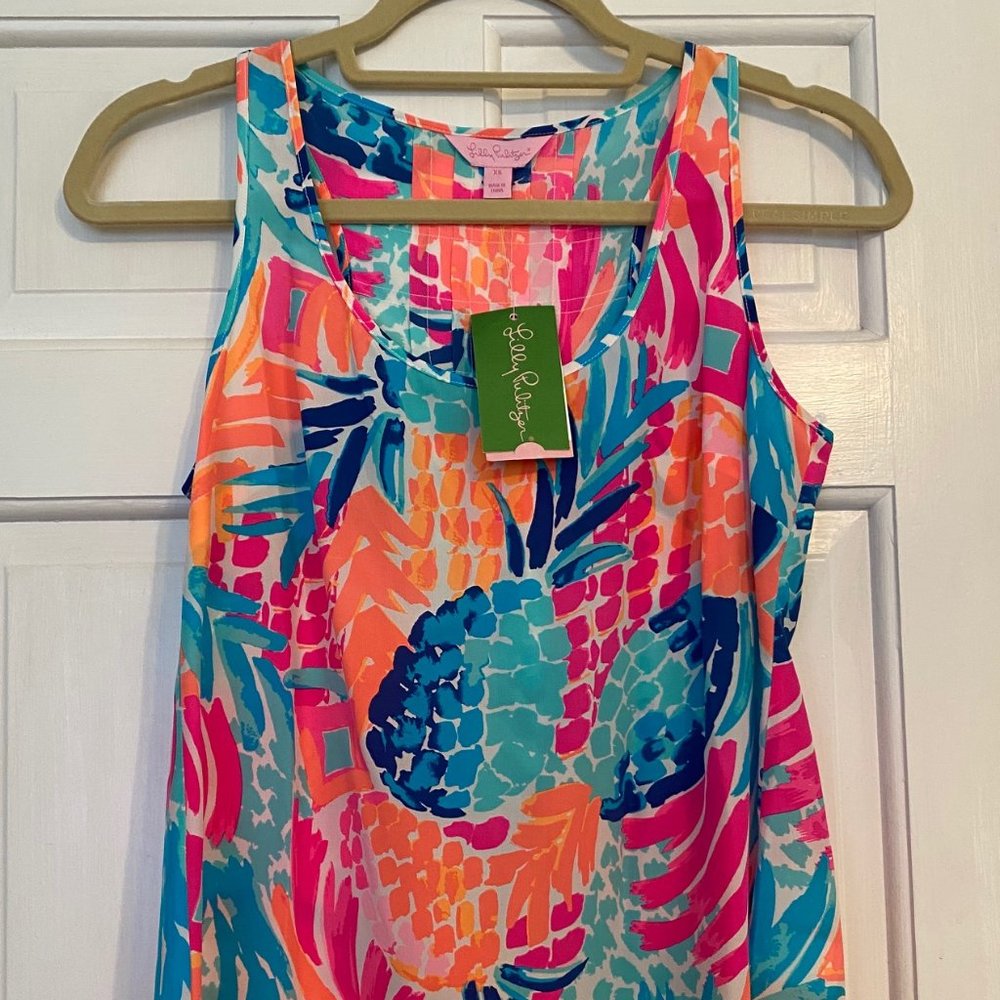 Lilly Pulitzer Alyssa Silk Top, Size XS